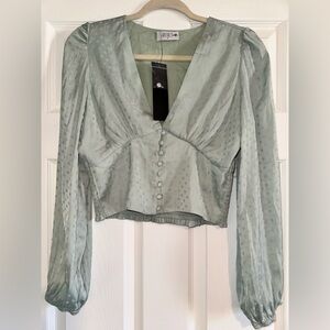 Elegant Sage Green Women's Top
